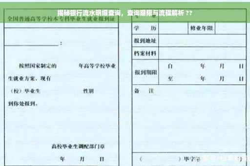 揭秘银行流水明细查询，查询期限与流程解析 ??