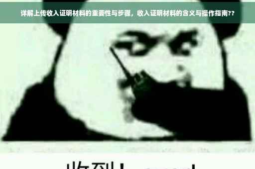 详解上传收入证明材料的重要性与步骤，收入证明材料的含义与操作指南??