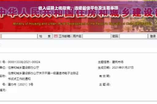 收入证明上传指南，选择最佳平台及注意事项