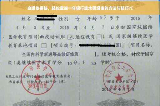 自媒体揭秘，轻松查询一年银行流水明细表的方法与技巧?✨