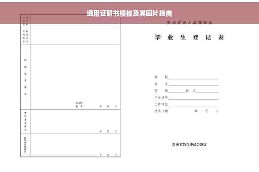通用证明书模板及其图片指南