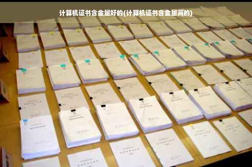 计算机证书含金量好的(计算机证书含金量高的)
