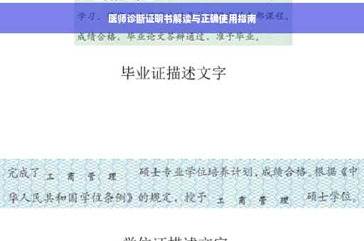 医师诊断证明书解读与正确使用指南