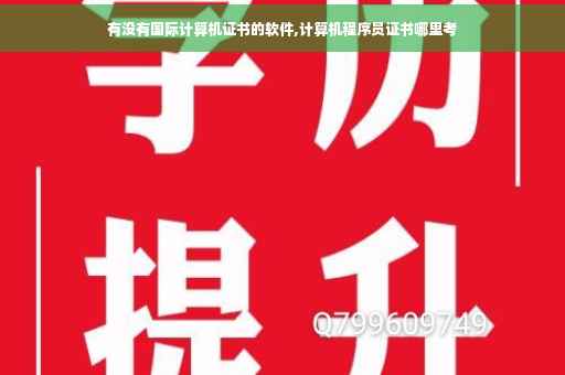 有没有国际计算机证书的软件,计算机程序员证书哪里考