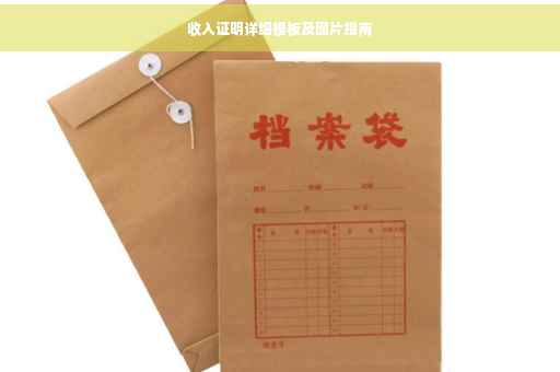 收入证明详细模板及图片指南