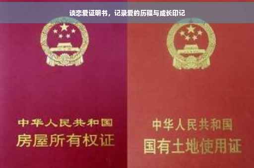 谈恋爱证明书，记录爱的历程与成长印记