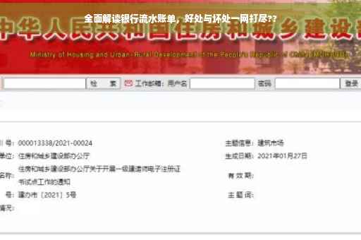 全面解读银行流水账单，好处与坏处一网打尽??
