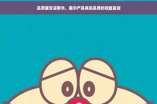 品质鉴定证明书，揭示产品真实品质的权威篇章