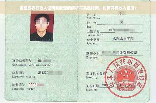 秦皇岛农行收入证明制度深度解析与实操指南，如何开具收入证明？