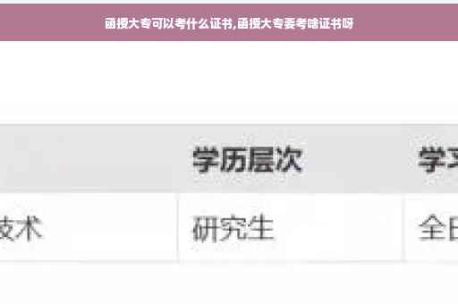 函授大专可以考什么证书,函授大专要考啥证书呀