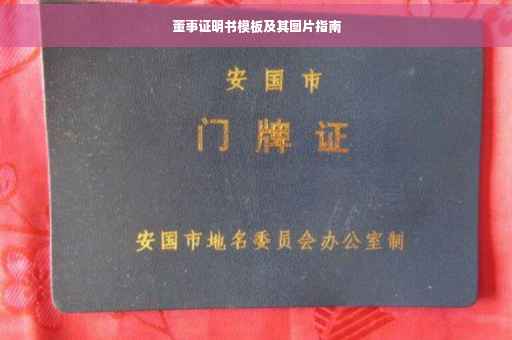 董事证明书模板及其图片指南