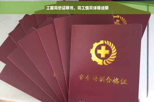 工期完毕证明书，完工情况详细说明