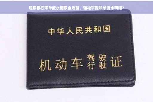 建设银行账单流水调取全攻略，轻松掌握账单流水明细?