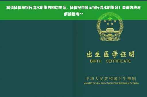 解读征信与银行流水明细的密切关系，征信报告展示银行流水明细吗？查询方法与解读指南??