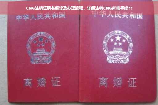 CNG注销证明书解读及办理流程，详解注销CNG所需手续??