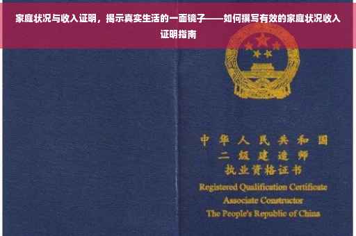 家庭状况与收入证明，揭示真实生活的一面镜子——如何撰写有效的家庭状况收入证明指南
