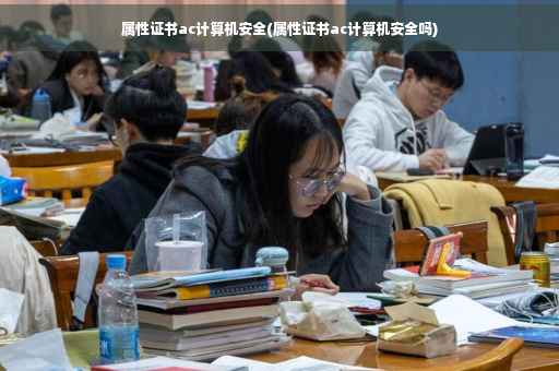 属性证书ac计算机安全(属性证书ac计算机安全吗)