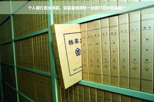 个人银行流水详解，你需要知道的一切及打印份数指南??