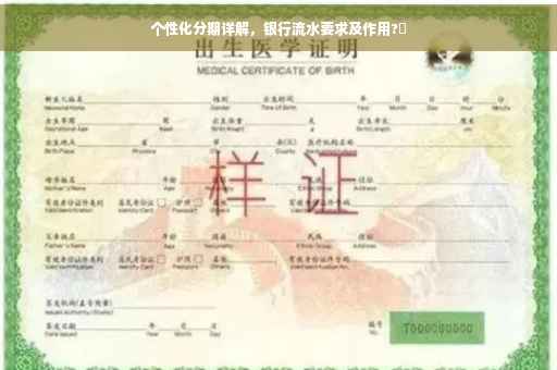 个性化分期详解，银行流水要求及作用?✨