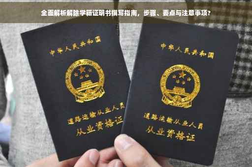 全面解析解除学籍证明书撰写指南，步骤、要点与注意事项?
