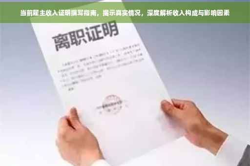 当前雇主收入证明撰写指南，揭示真实情况，深度解析收入构成与影响因素