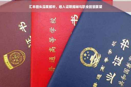 汇丰猎头深度解析，收入证明揭秘与职业前景展望