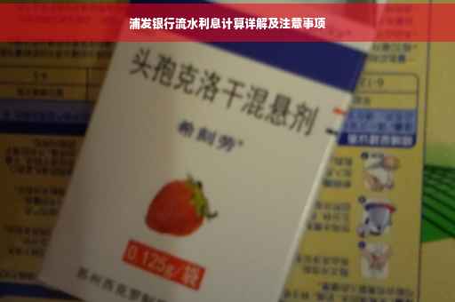 浦发银行流水利息计算详解及注意事项