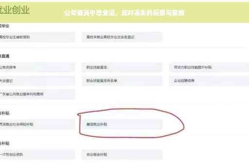 公司查高中毕业证，应对丢失的后果与策略