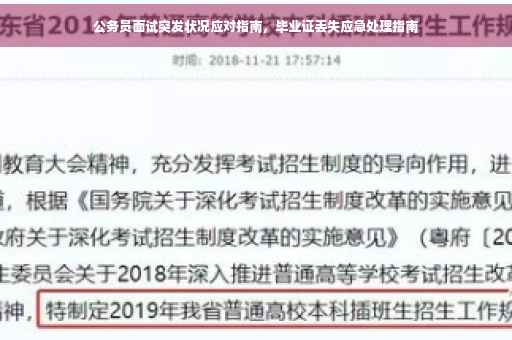 公务员面试突发状况应对指南，毕业证丢失应急处理指南