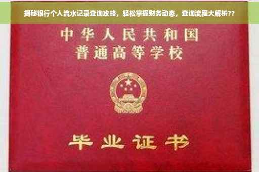 揭秘银行个人流水记录查询攻略，轻松掌握财务动态，查询流程大解析??