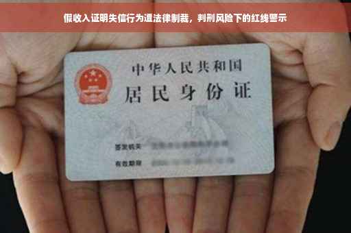 假收入证明失信行为遭法律制裁，判刑风险下的红线警示