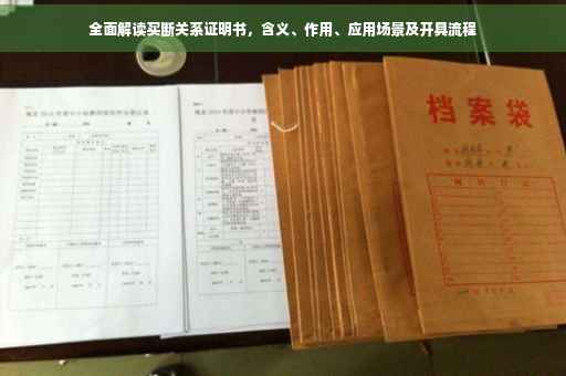 全面解读买断关系证明书，含义、作用、应用场景及开具流程