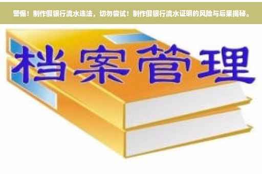 警惕！制作假银行流水违法，切勿尝试！制作假银行流水证明的风险与后果揭秘。