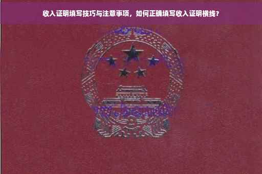 收入证明填写技巧与注意事项，如何正确填写收入证明横线？