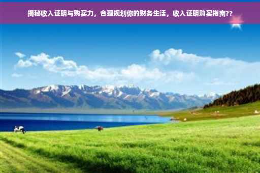 揭秘收入证明与购买力，合理规划你的财务生活，收入证明购买指南??