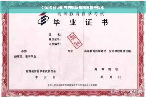 公司欠薪证明书的撰写指南与模板探索