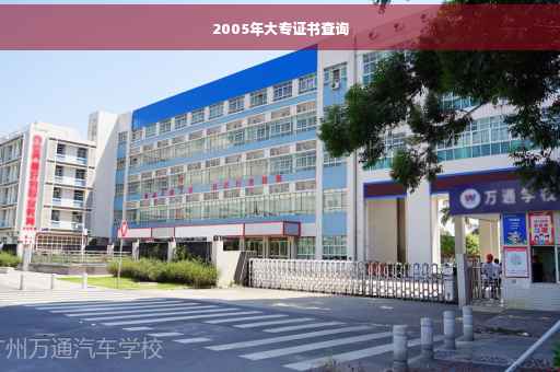 2005年大专证书查询