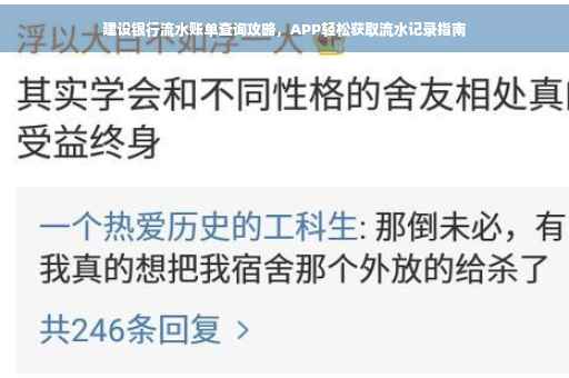 建设银行流水账单查询攻略，APP轻松获取流水记录指南