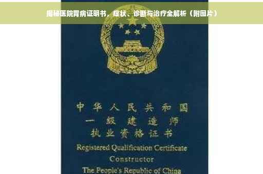 揭秘医院胃病证明书，症状、诊断与治疗全解析（附图片）