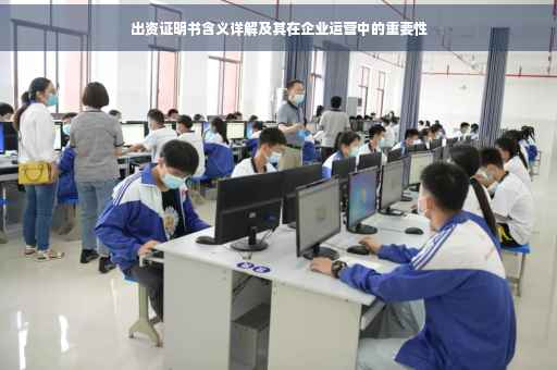 出资证明书含义详解及其在企业运营中的重要性