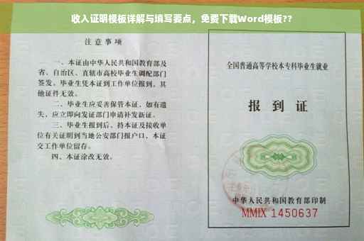 收入证明模板详解与填写要点，免费下载Word模板??