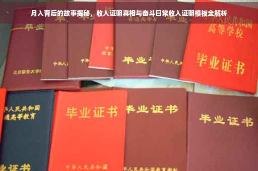 月入背后的故事揭秘，收入证明真相与奋斗日常收入证明模板全解析