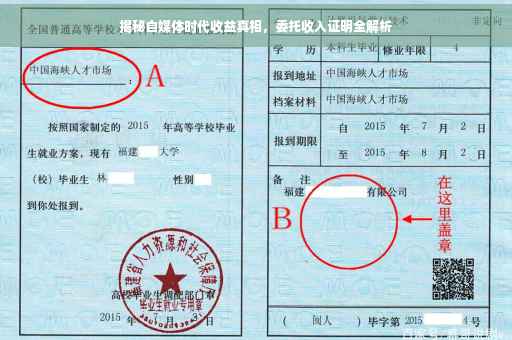 揭秘自媒体时代收益真相，委托收入证明全解析