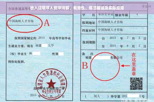 收入证明双人签字详解，有效性、细节解读及实际应用