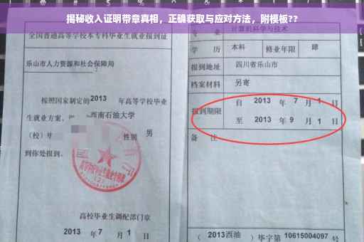 揭秘收入证明带章真相，正确获取与应对方法，附模板??