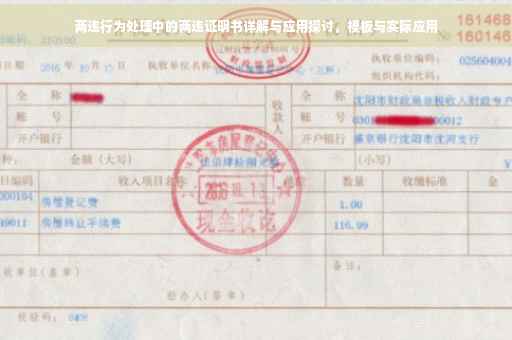 两违行为处理中的两违证明书详解与应用探讨，模板与实际应用