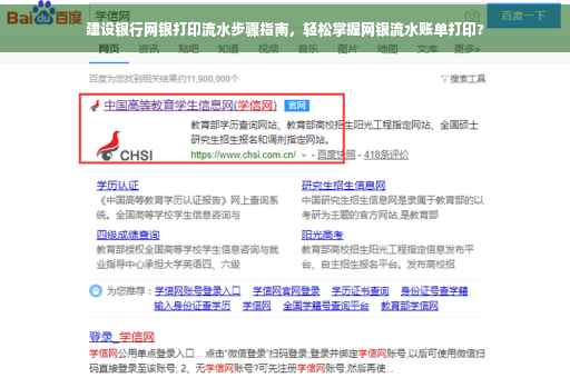 建设银行网银打印流水步骤指南，轻松掌握网银流水账单打印?