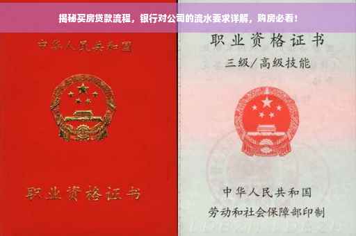 揭秘买房贷款流程，银行对公司的流水要求详解，购房必看！