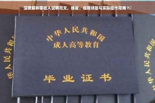 深度解析零收入证明范文，模板、应用场景与实际操作指南 ?✨