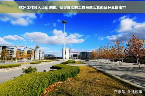 杭州工作收入证明详解，探寻真实的工作与生活状态及开具指南??